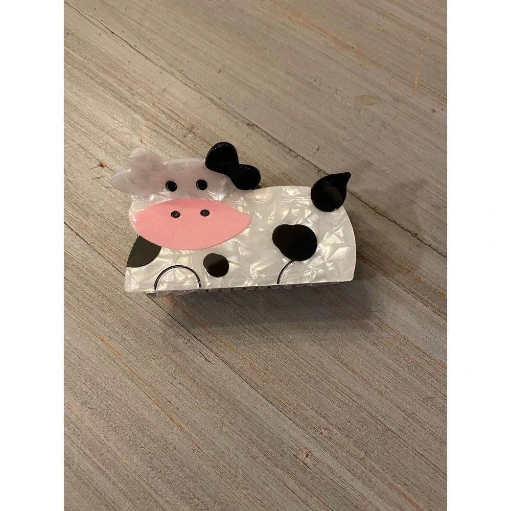 NEW Cute‎ Cow Claw Clip Hair Accessory Women's Fashion Hair Styling Tool
